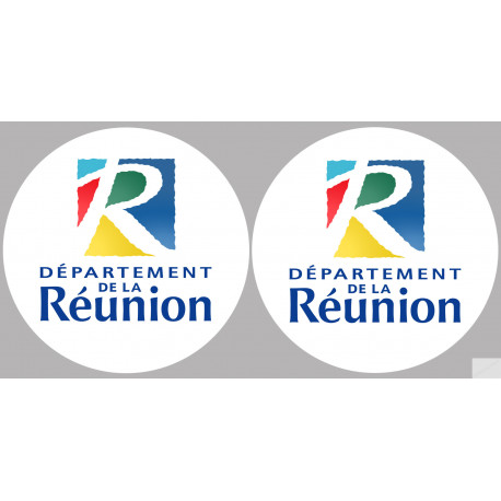 la Réunion (2fois 5cm) - Sticker/autocollant