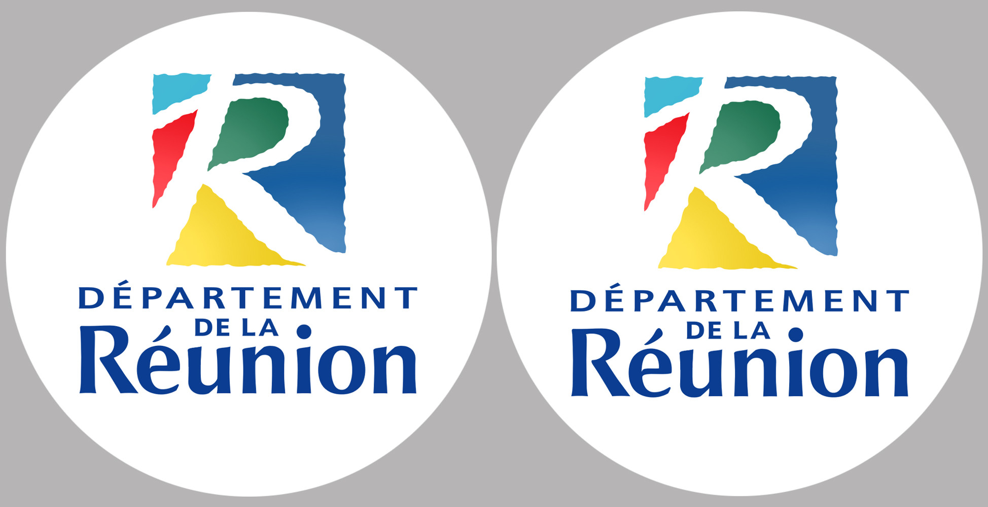 la Réunion (2fois 5cm) - Sticker/autocollant