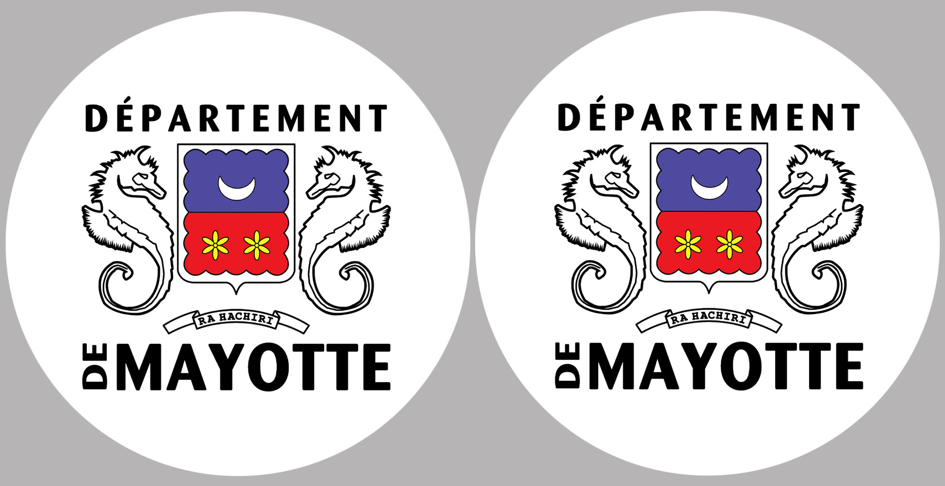 Mayotte - 2fois 5cm - Sticker/autocollant
