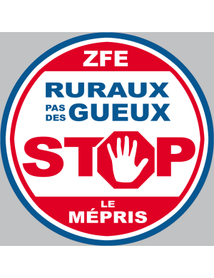 ZFE ruraux gueux (10x10cm) - Sticker/autocollant