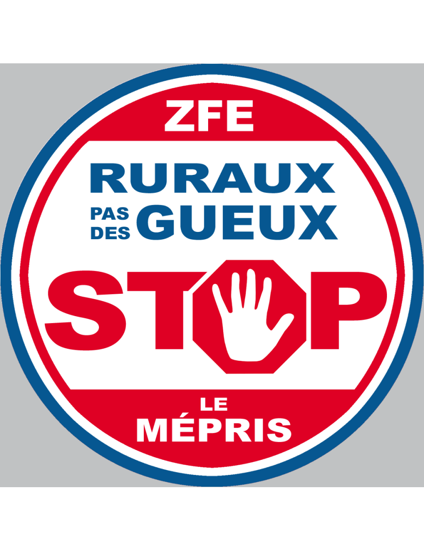 ZFE ruraux gueux (10x10cm) - Sticker/autocollant