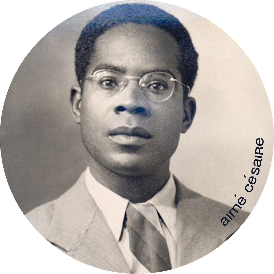 Aimé CESAIRE (5x5cm) - Sticker/autocollant
