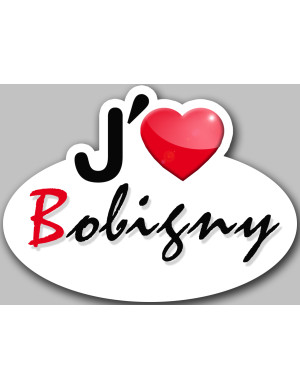 j'aime Bobigny (15x11cm) - Sticker/autocollant