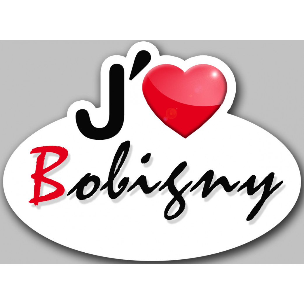 j'aime Bobigny (5x3.7cm) - Sticker/autocollant