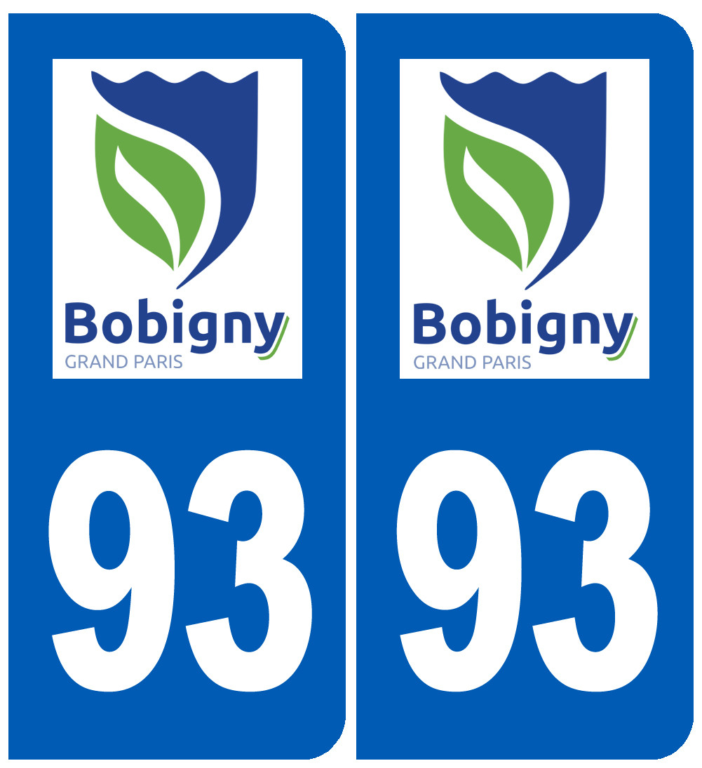 immatriculation Bobigny 93 - Sticker/autocollant