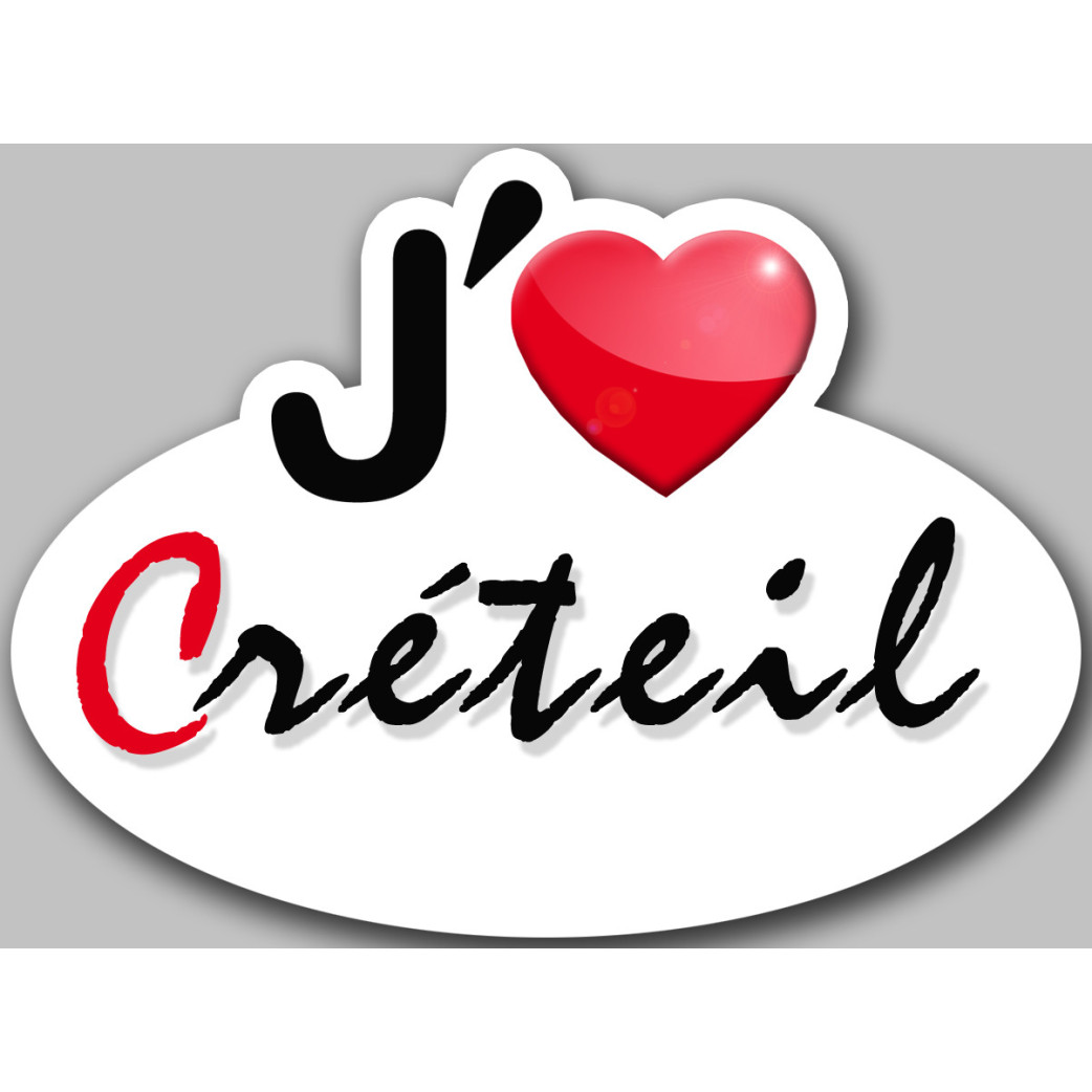 j'aime Créteil (15x11cm) - Sticker/autocollant