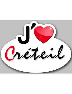 j'aime Créteil (15x11cm) - Sticker/autocollant