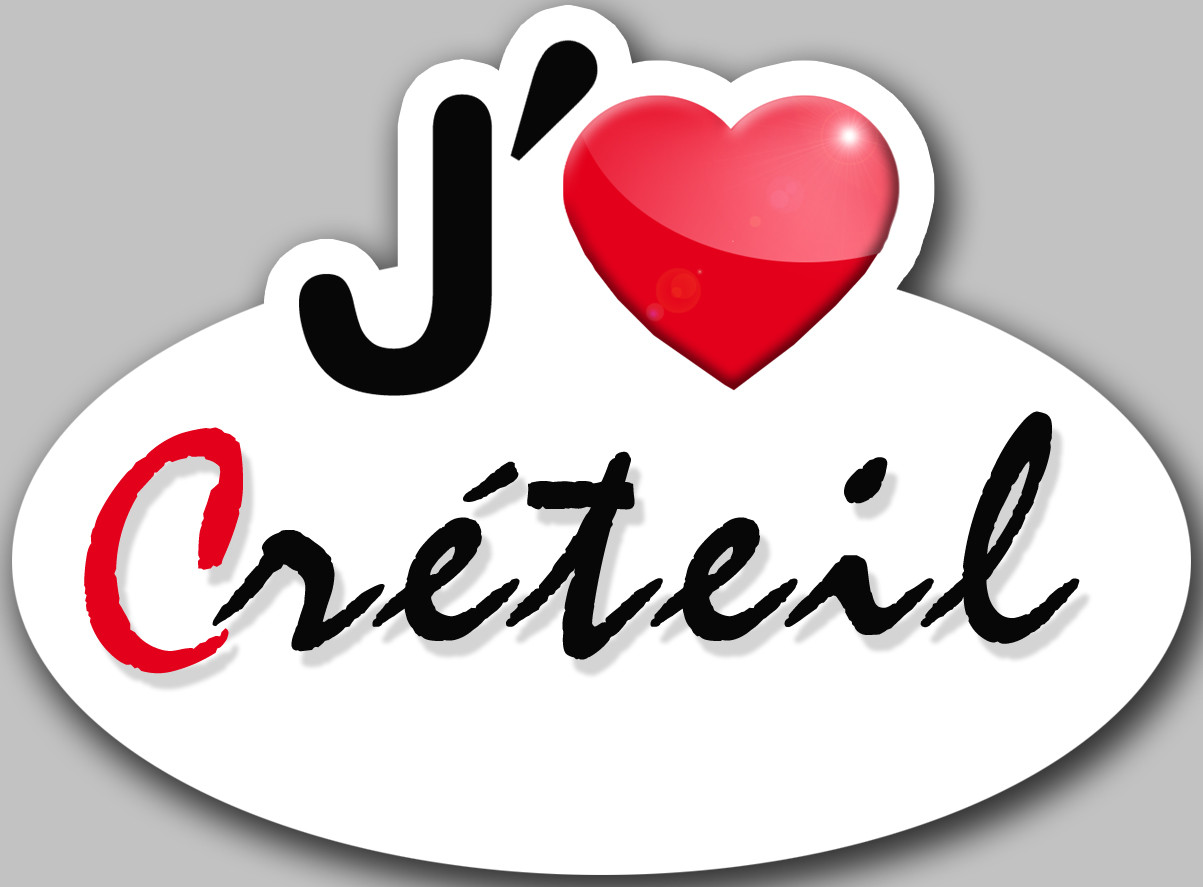 j'aime Créteil (15x11cm) - Sticker/autocollant