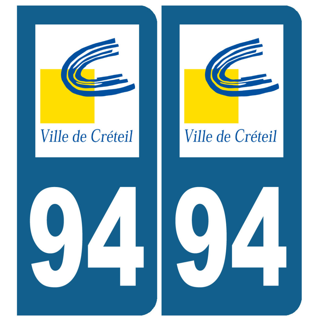 immatriculation Créteil 94 - Sticker/autocollant
