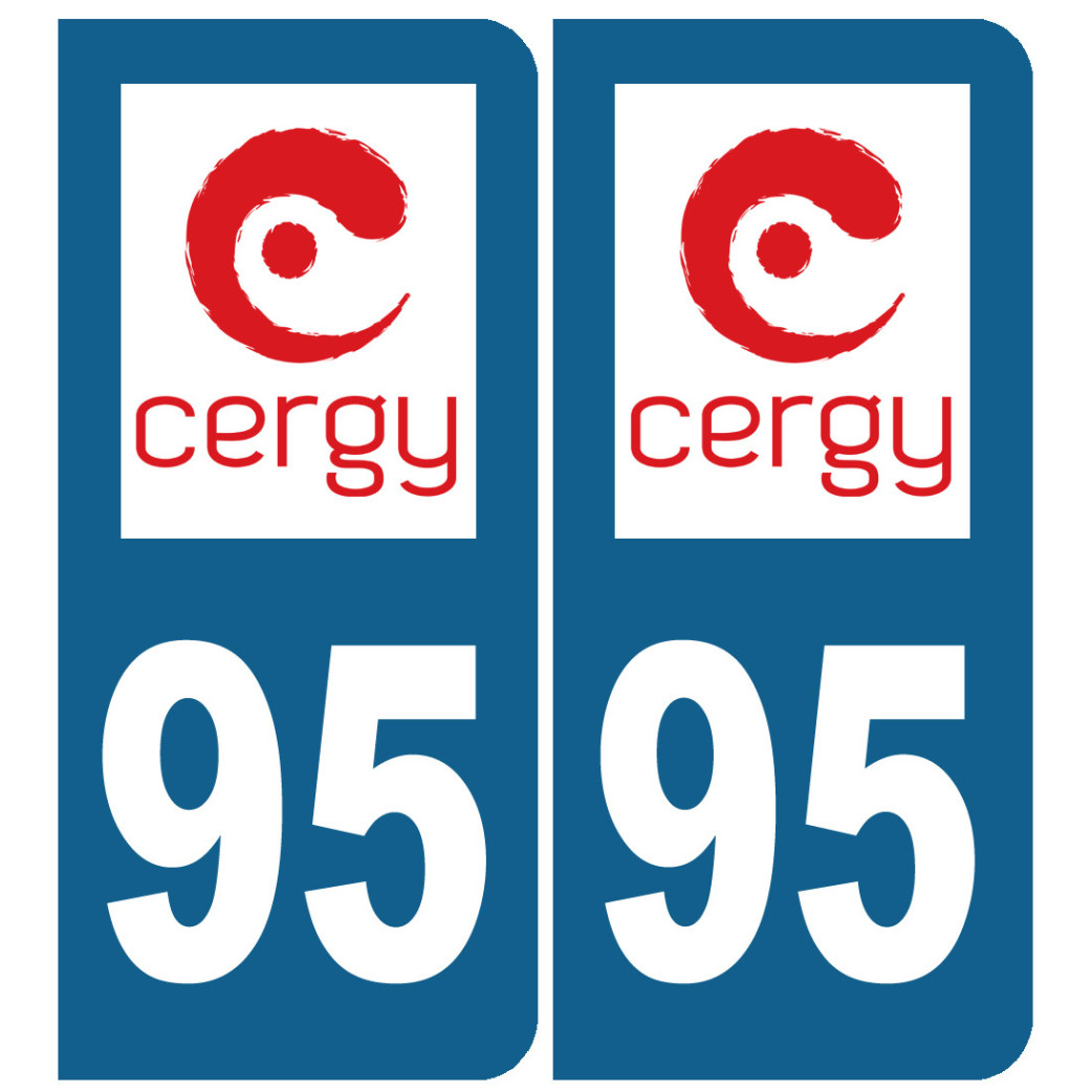 immatriculation Cergy 95 - Sticker/autocollant