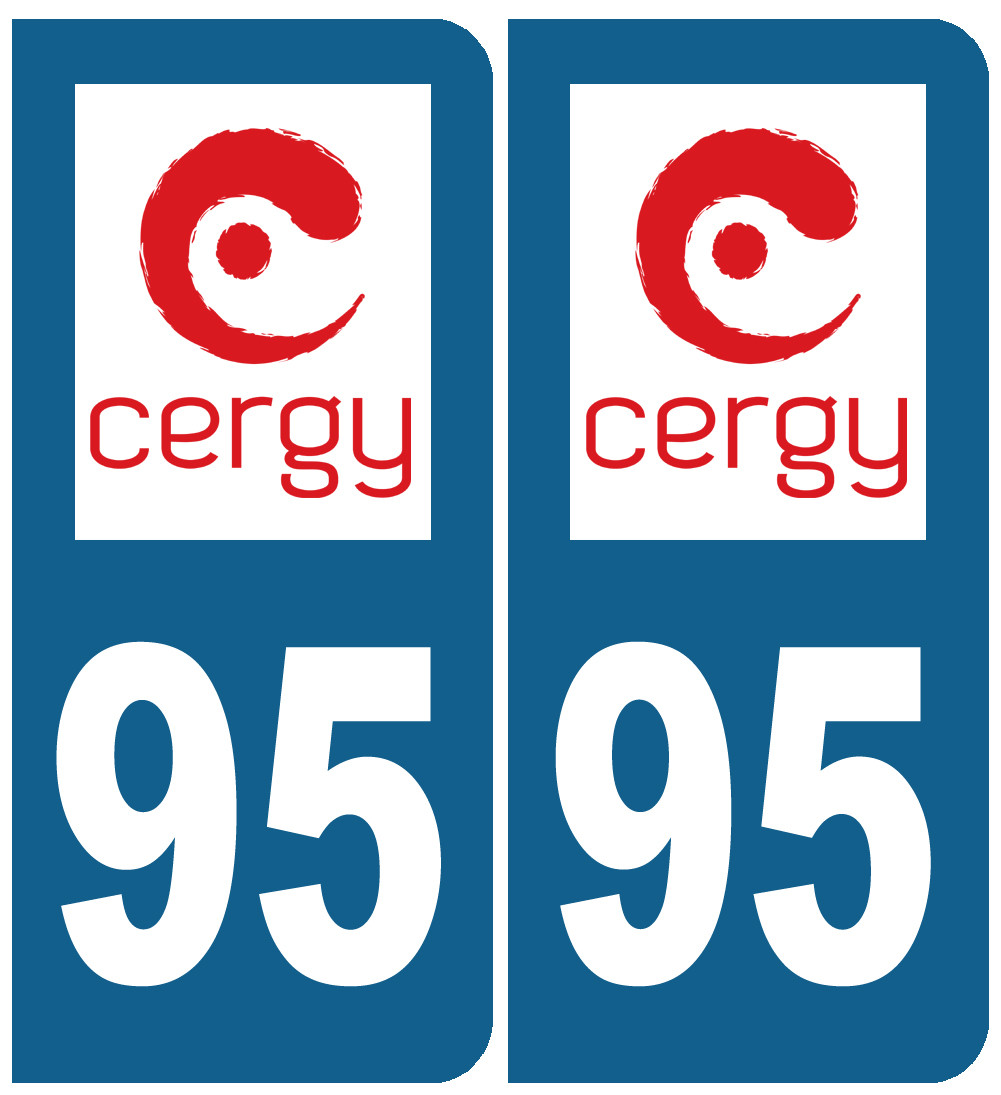 immatriculation Cergy 95 - Sticker/autocollant