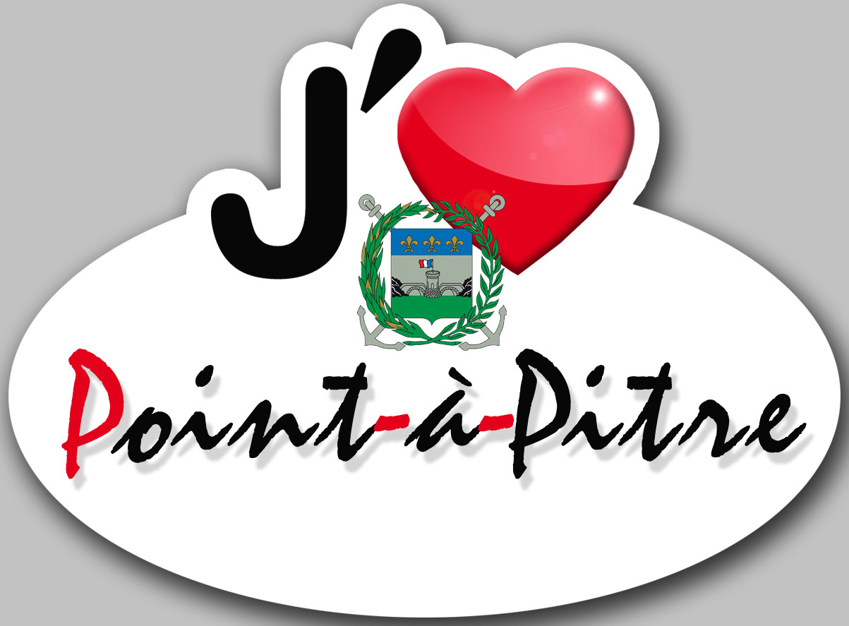 j'aime Pointe-à-Pitre (15x11cm) - Sticker/autocollant