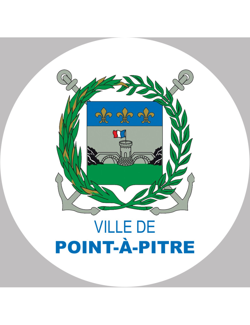Pointe-à-Pitre - 20x20cm - Sticker/autocollant