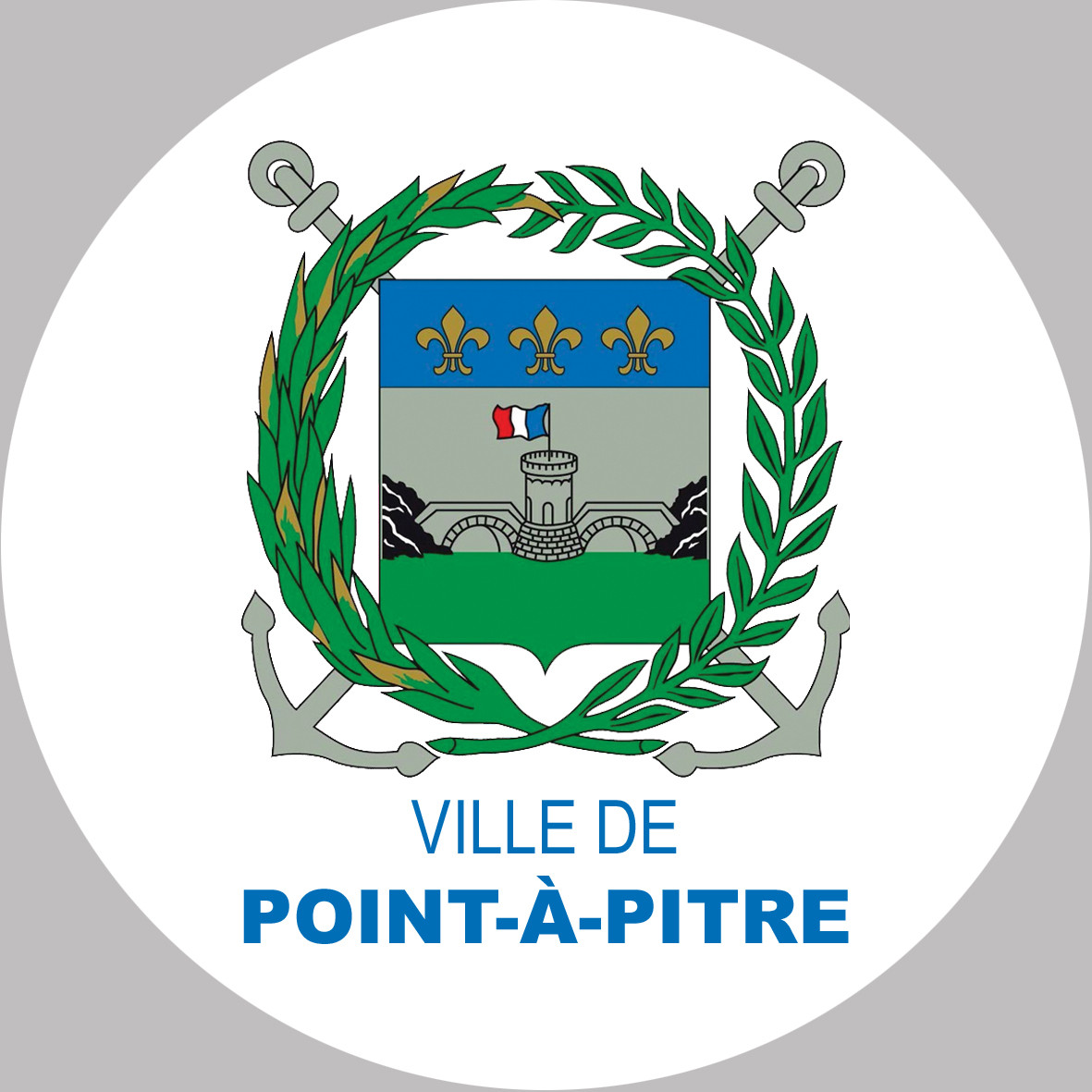 Pointe-à-Pitre - 20x20cm - Sticker/autocollant