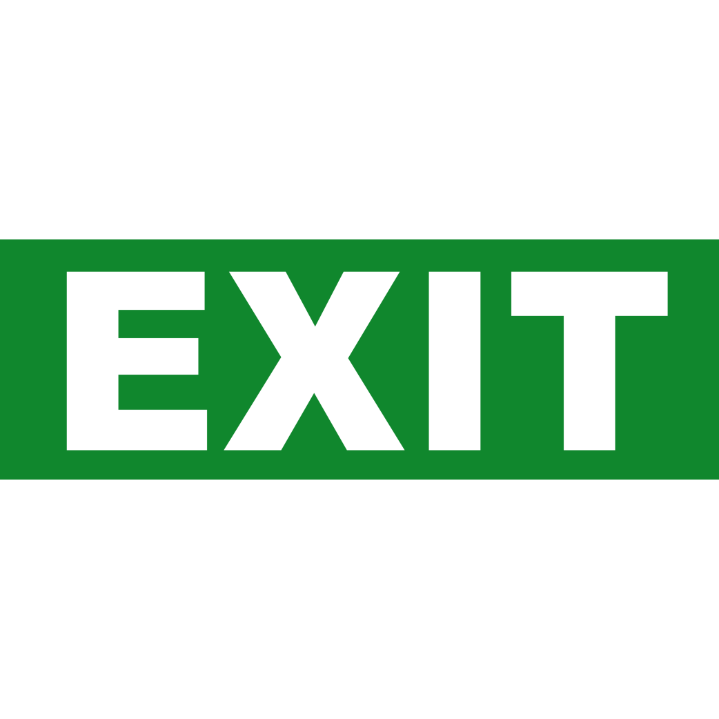 EXIT (20x6.5cm) - sticker/autocollant