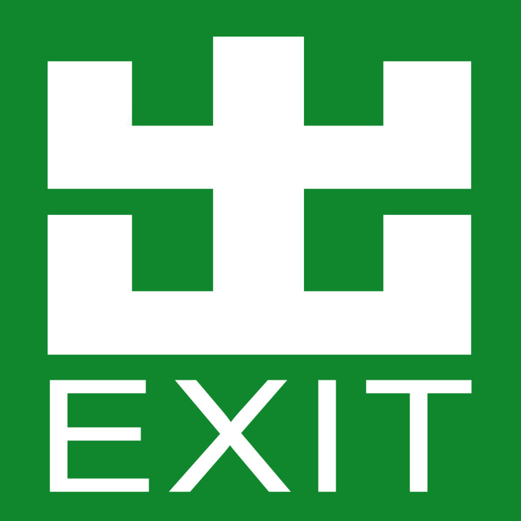 EXIT CHINOIS (10x10cm) - sticker/autocollant
