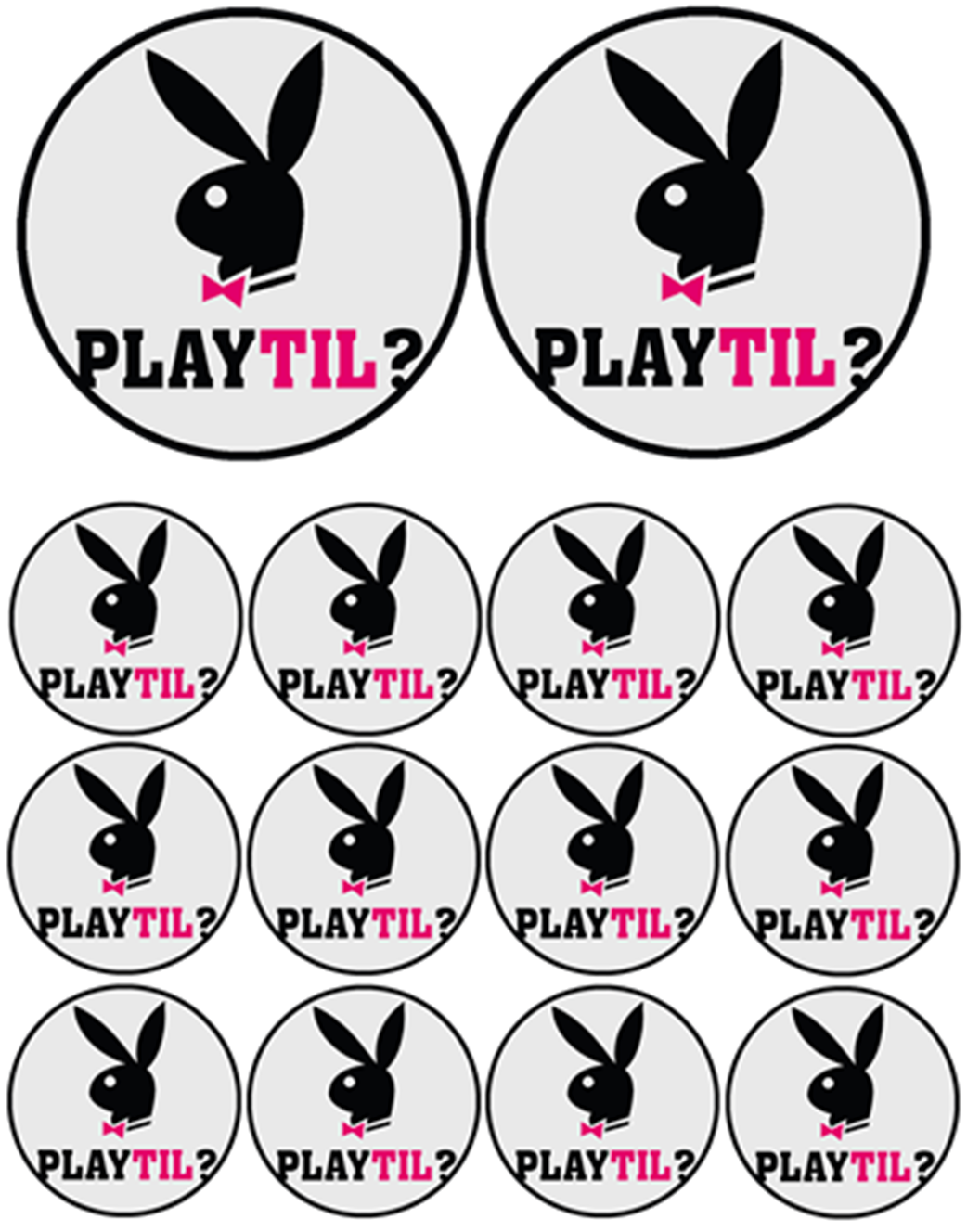 Playtil (2 fois 9cm - 12 fois 5cm) - Sticker/autocollant