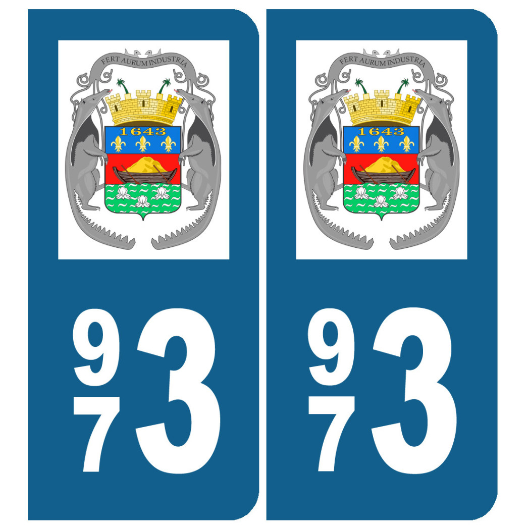 immatriculation Cayenne blason - Sticker/autocollant