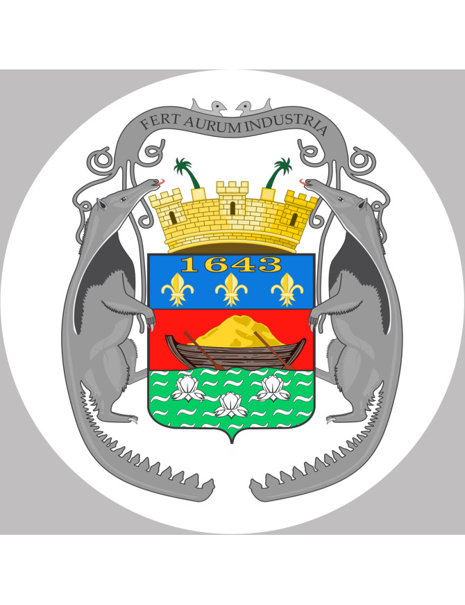 Cayenne blason - 20x20cm - Sticker/autocollant Cayenne blason - 20x20cm - Sticker/autocollant