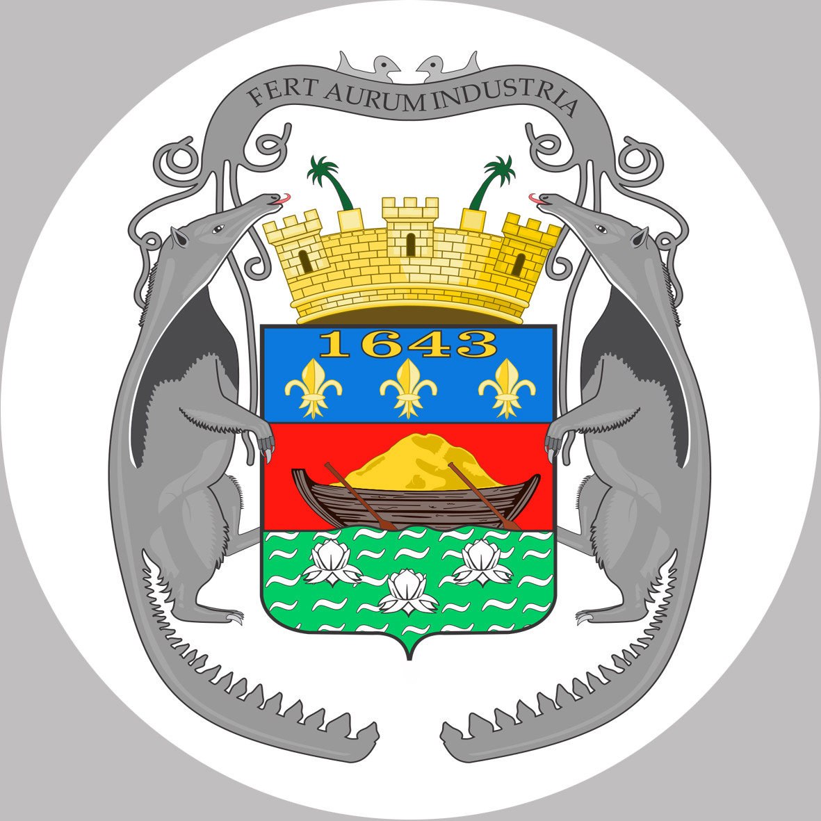Cayenne blason - 20x20cm - Sticker/autocollant