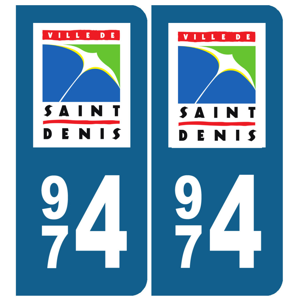 immatriculation Saint-Denis de la Réunion - Sticker/autocollant