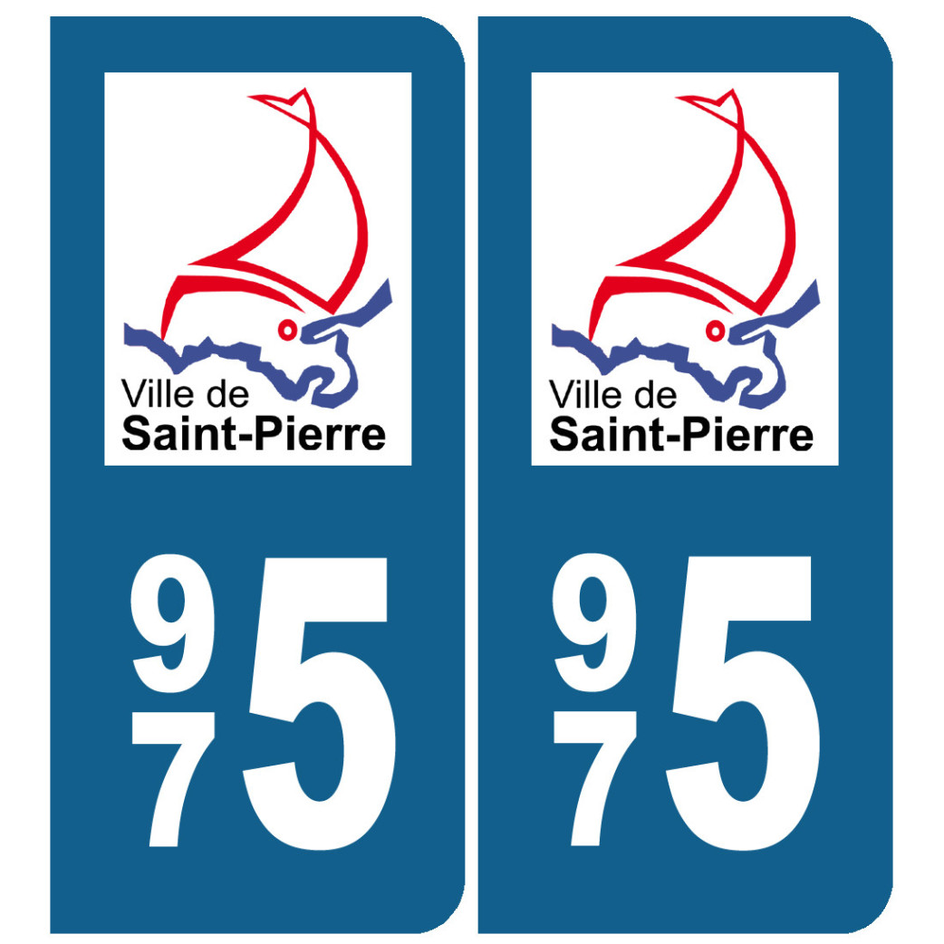 immatriculation Saint-Pierre - Sticker/autocollant