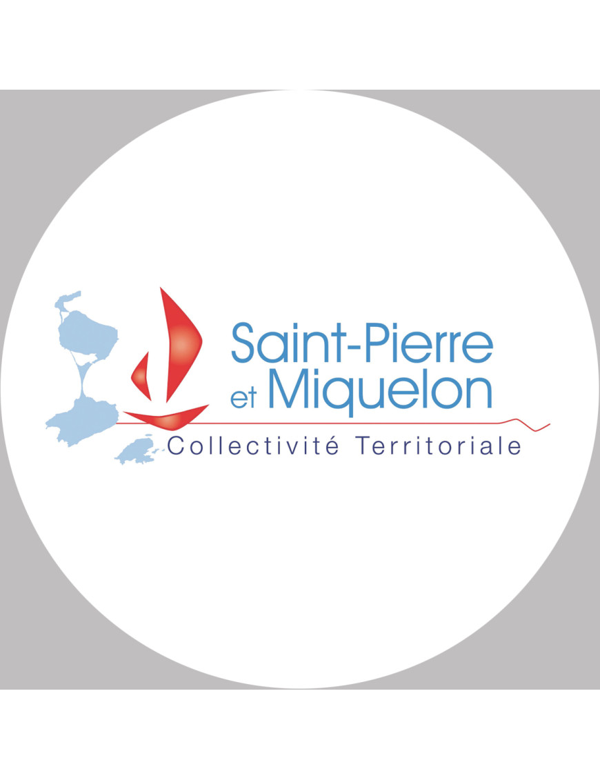 Saint-Pierre et Miquelon - 15x15cm - Sticker/autocollant