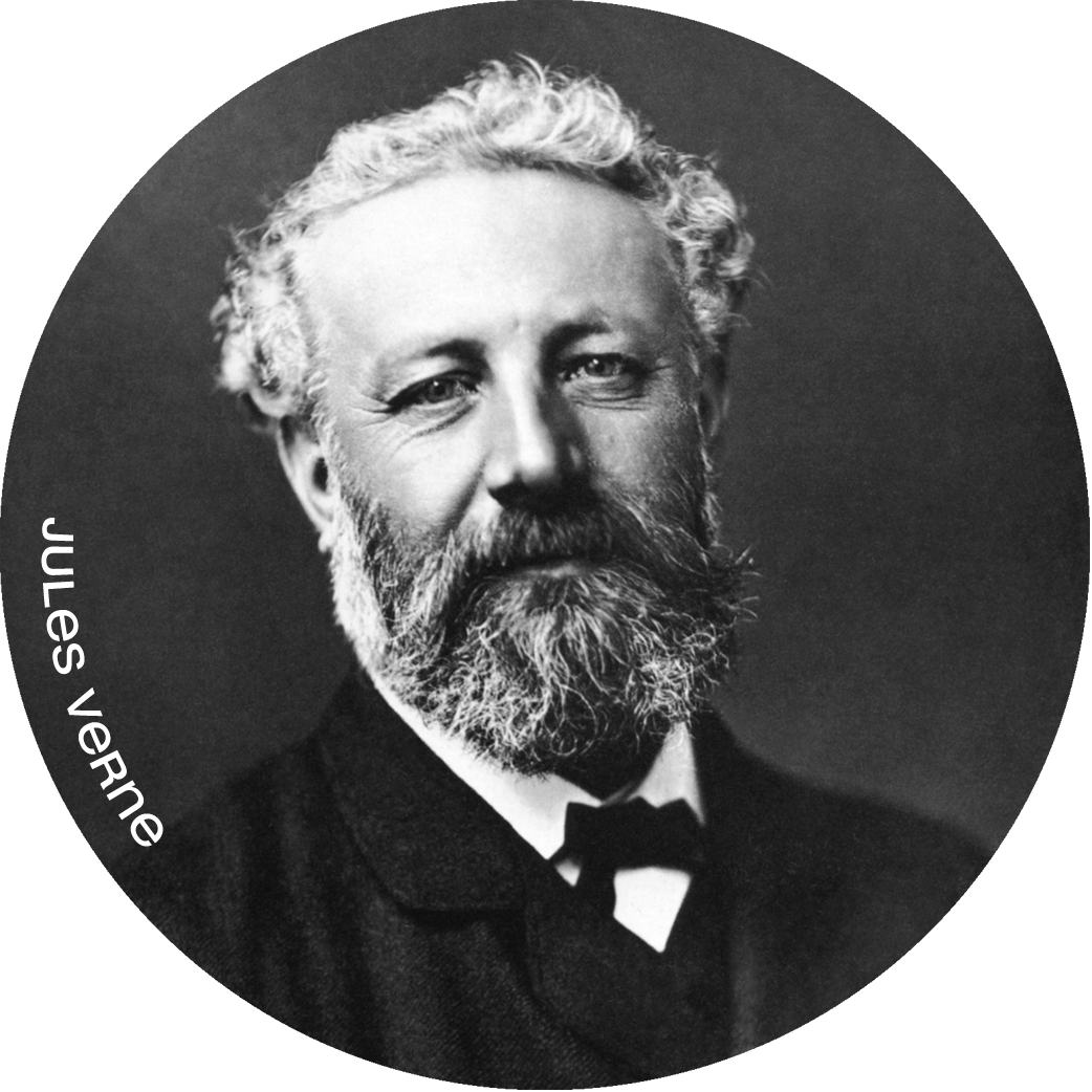 Jules Verne (15x15cm) - Sticker/autocollant