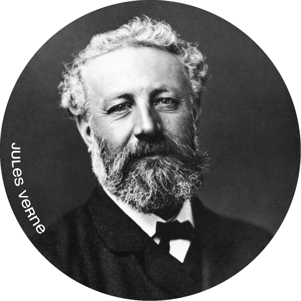 Jules Verne (10x10cm) - Sticker/autocollant