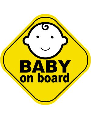 Baby on board - 10x10cm - Sticker/autocollant