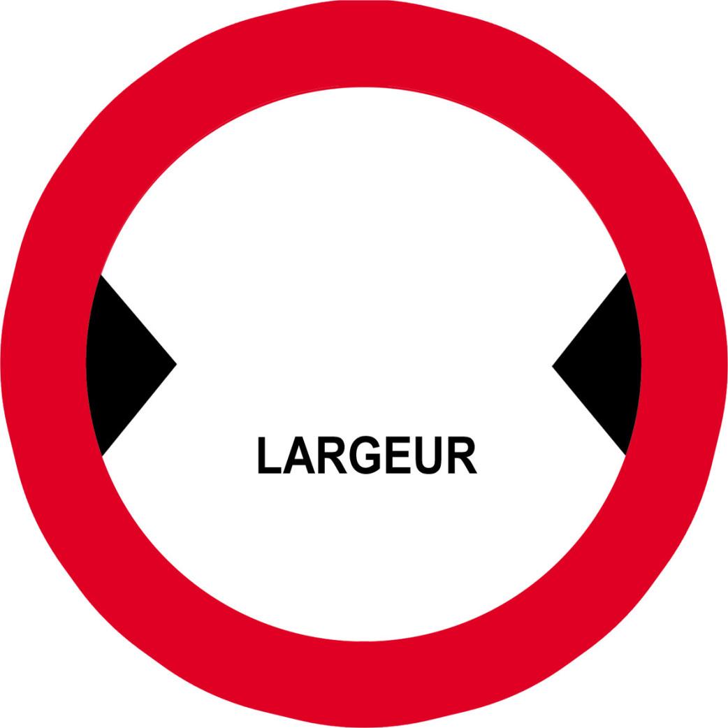 largeur de passage à noter - 15cm - Sticker/autocollant