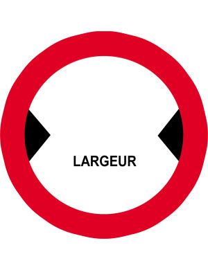 largeur de passage à noter - 15cm - Sticker/autocollant