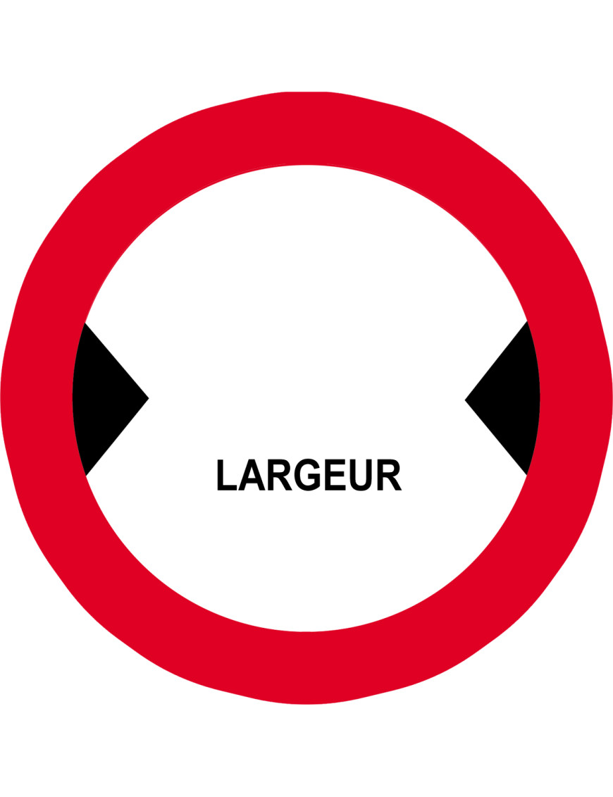 largeur de passage à noter - 15cm - Sticker/autocollant