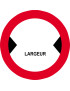 largeur de passage à noter - 15cm - Sticker/autocollant