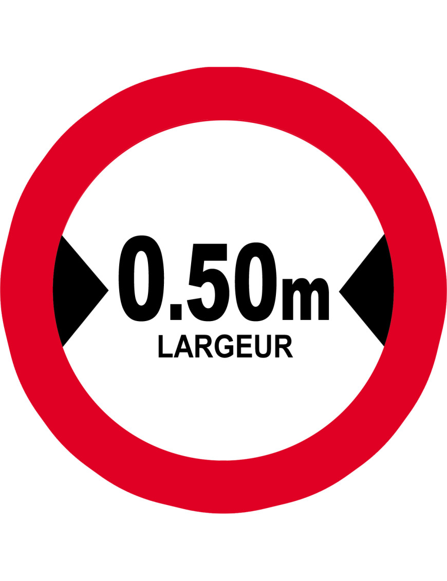 Largeur de passage 0.50m - 20cm - Sticker/autocollant