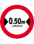 Largeur de passage 0.50m - 20cm - Sticker/autocollant