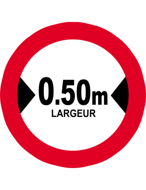 Largeur de passage 0.50m - 15cm - Sticker/autocollant