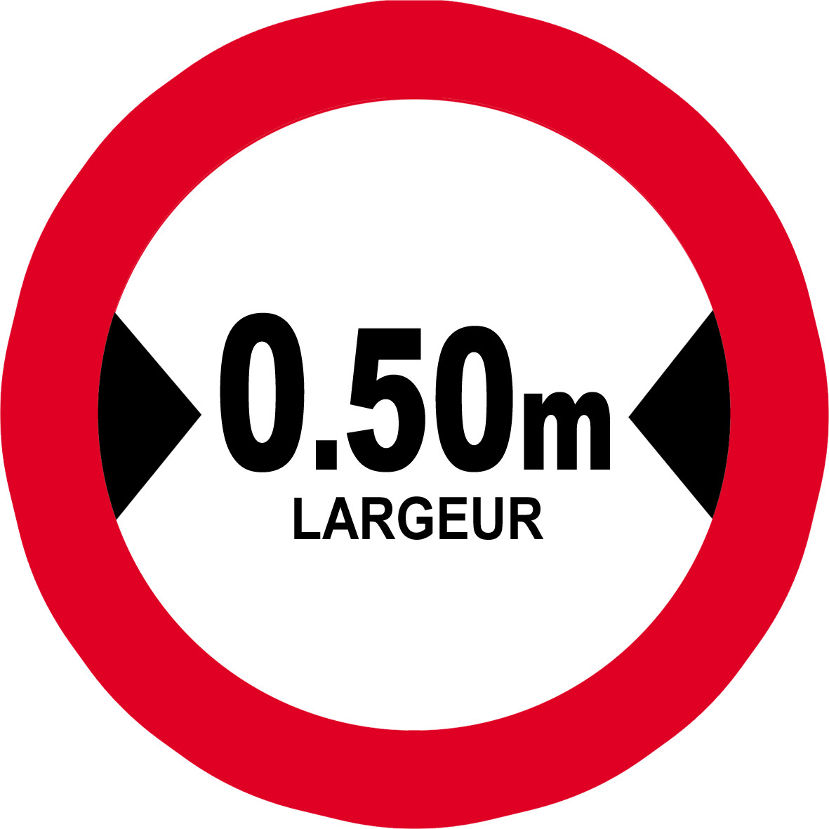 Largeur de passage 0.50m - 10cm - Sticker/autocollant