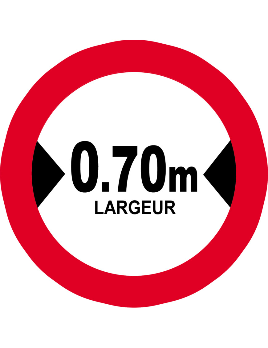 Largeur de passage 0.70m - 10cm - Sticker/autocollant