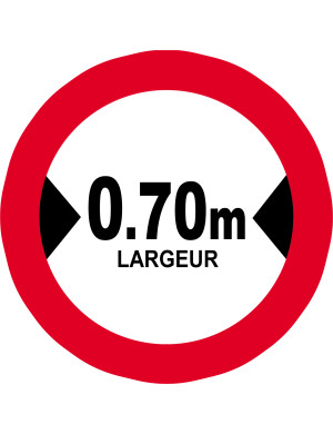 Largeur de passage 0.70m - 5cm - Sticker/autocollant