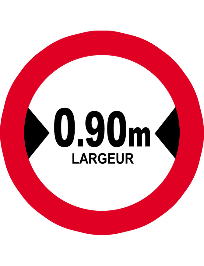 Largeur de passage 0.90m - 20cm - Sticker/autocollant Largeur de passage 0.90m - 20cm - Sticker/autocollant