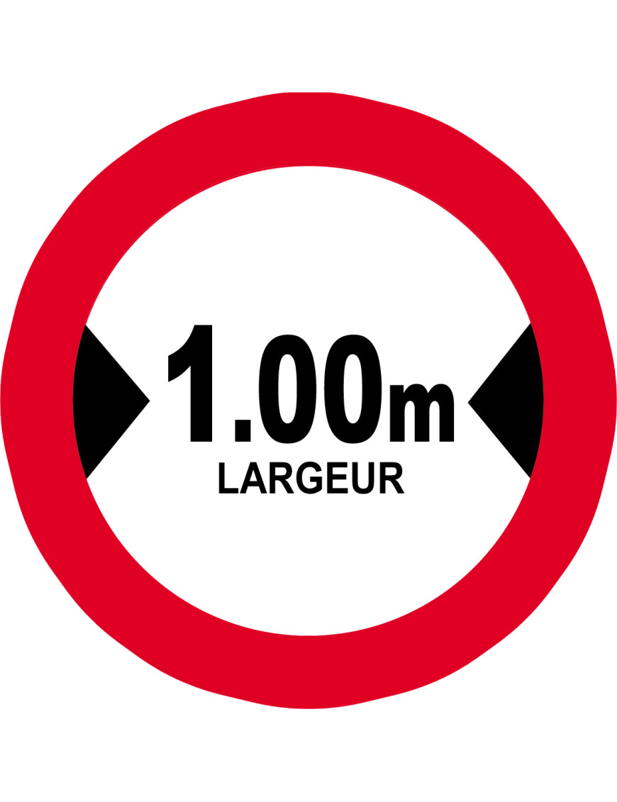 Largeur de passage 1.00m - 10cm - Sticker/autocollant
