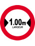 Largeur de passage 1.00m - 10cm - Sticker/autocollant