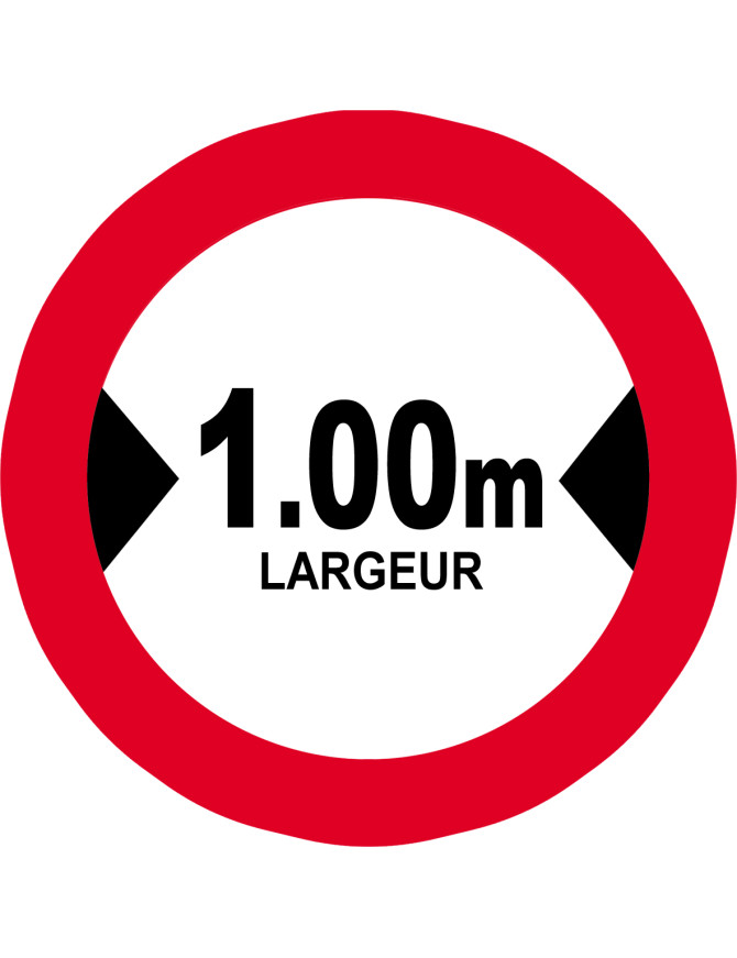 Largeur de passage 1.00m - 5cm - Sticker/autocollant Largeur de passage 1.00m - 5cm - Sticker/autocollant