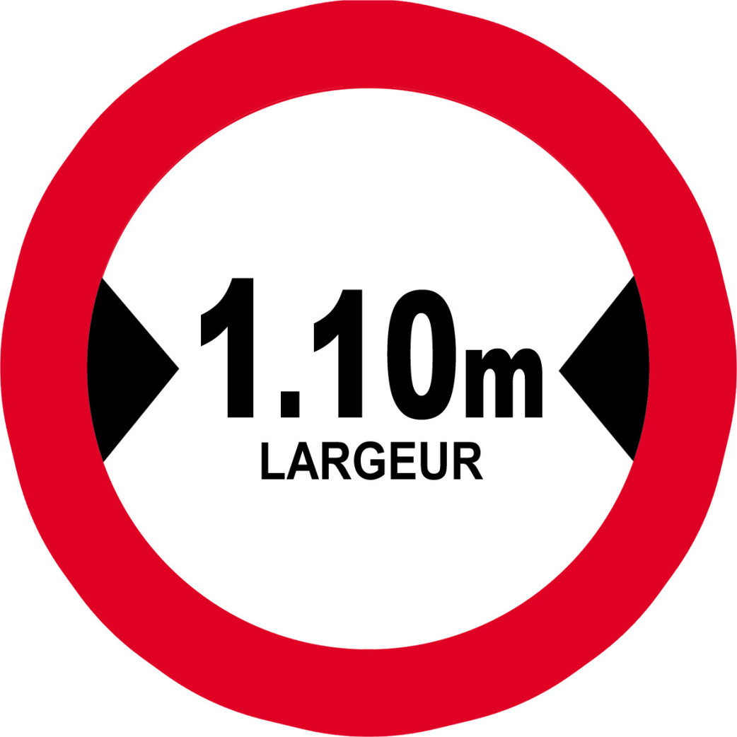 Largeur de passage 1.10m - 10cm - Sticker/autocollant
