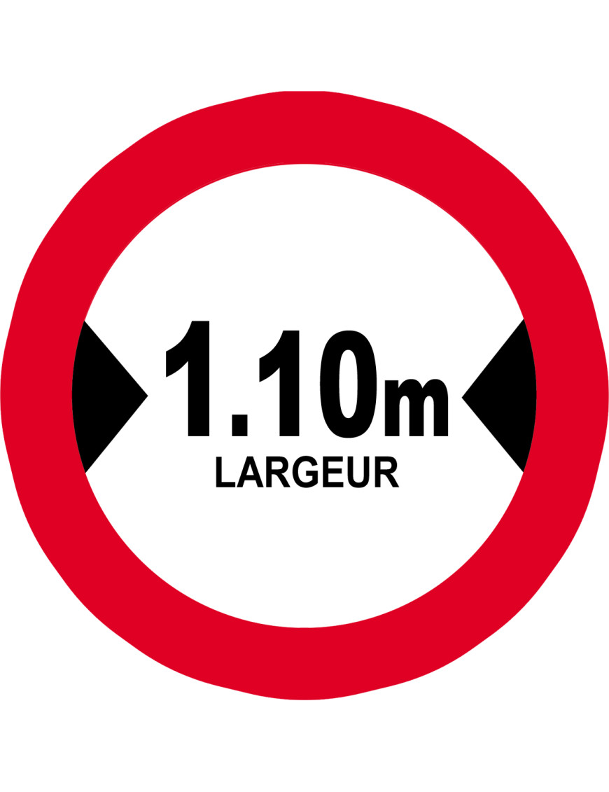Largeur de passage 1.10m - 10cm - Sticker/autocollant