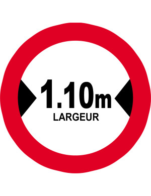 Largeur de passage 1.10m - 5cm - Sticker/autocollant