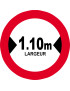 Largeur de passage 1.10m - 5cm - Sticker/autocollant