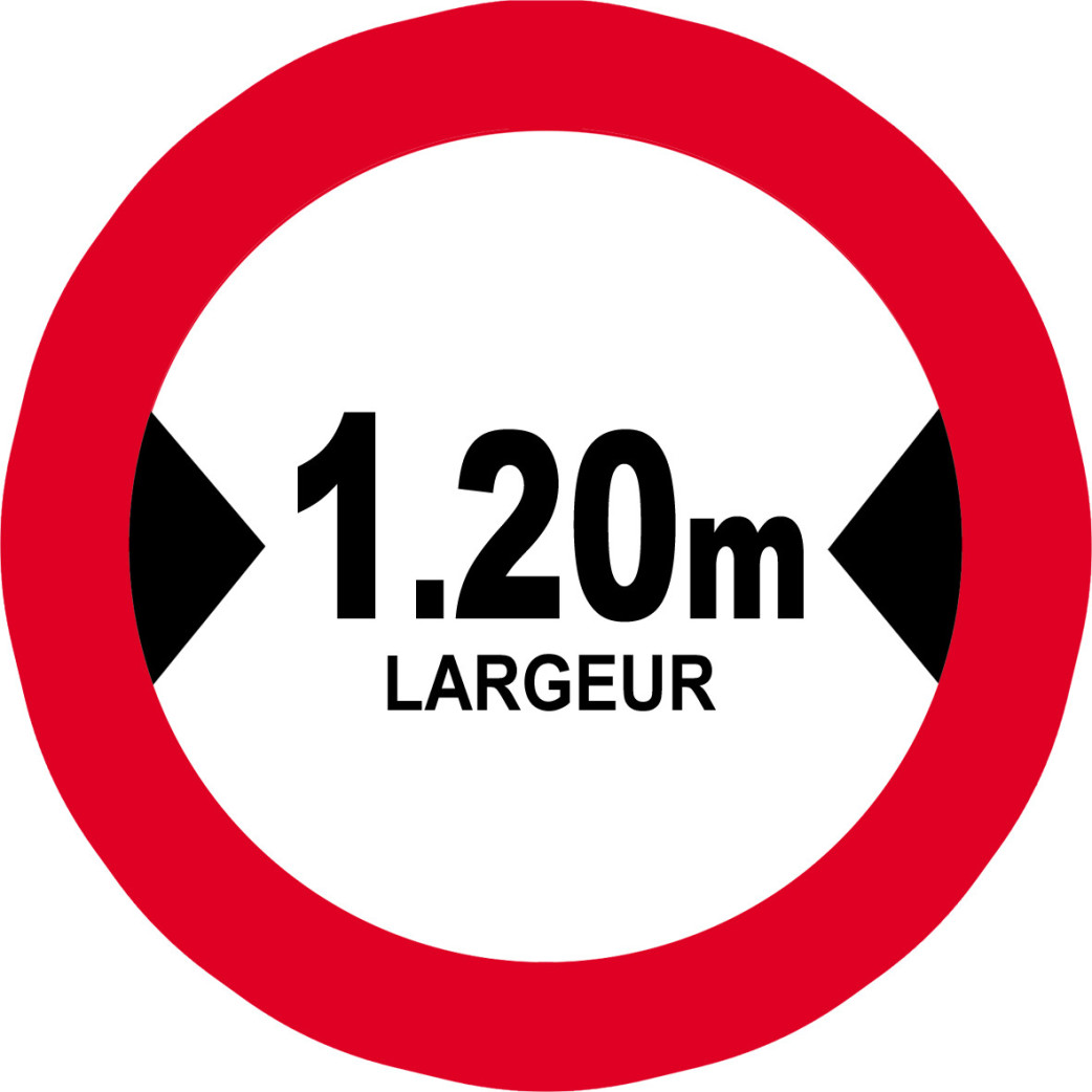 Largeur de passage 1.20m - 15cm - Sticker/autocollant