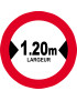 Largeur de passage 1.20m - 10cm - Sticker/autocollant